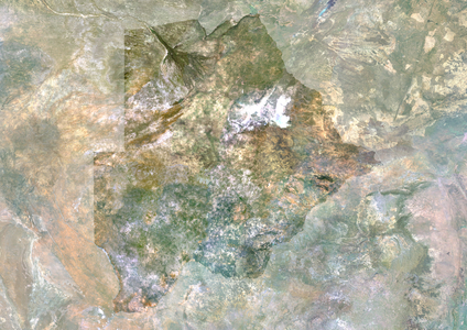 Botswana, Africa, True Colour Satellite Image With Mask