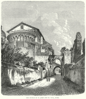 The Church of St John and St Paul, Rome (engraving)