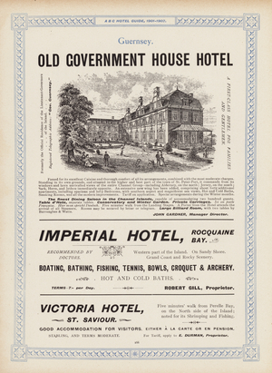 Page from the ABC Hotel Guide for Travellers and Tourists, 1901-2 (litho)
