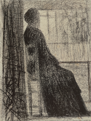 The Artist's Mother seated before a Window, c.1883 (conte crayon)