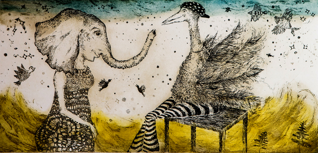 I was coming to you, 2010 (etching)