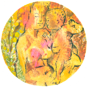 Mother and Baby: 1, 2016 (monoprint)