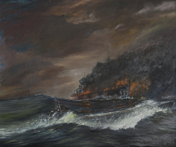 U107 - 750 days, 1993 (oil on canvas board)