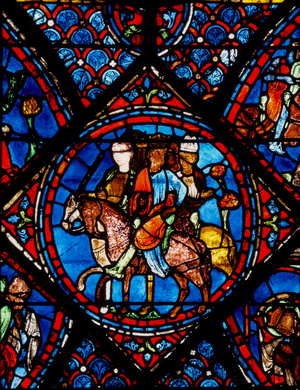 Chartres Cathedral, Stained glass window depicting Charlemagne (stained glass)