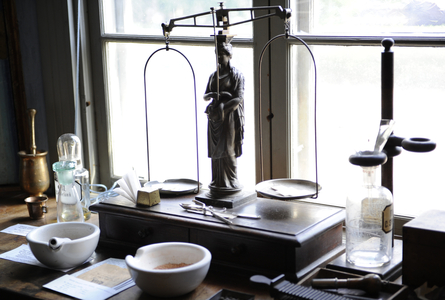 Finland. Turku. Pharmacy Museum and the Qwensel house. Old laboratory.