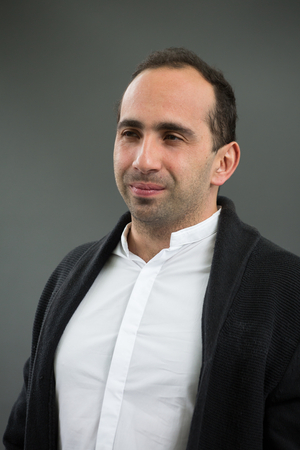 Giuseppe Caputo, Colombian writer, Edinburgh International book festival, August 2019 (photo)