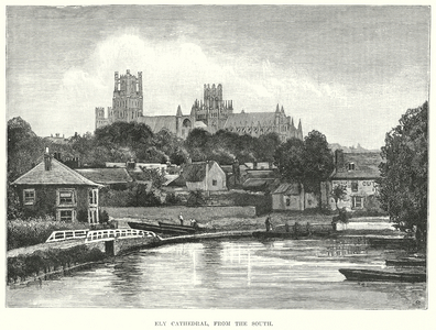 Ely Cathedral, from the South (engraving)