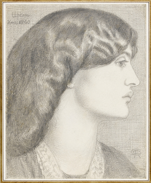Mrs William Morris, 1860 (pencil on paper)