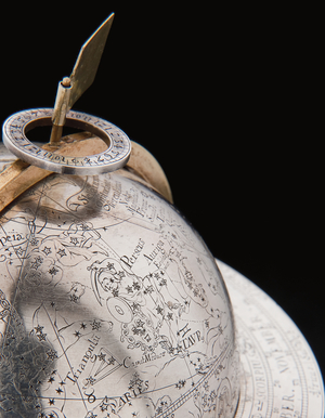 Two exceptional terrestrial and celestial globes, supported by Hercules and Atlas, Augsburg, 1697-99 (silver & silver-gilt)
