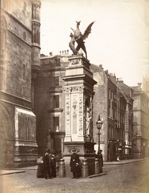 Temple Bar, London, c.1885 (b/w photo)