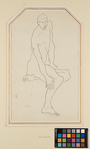 Study of a seated male Nude (drawing)