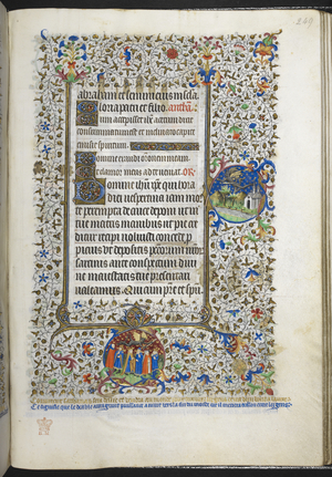Add Ms 18850 f.249r Book of Hours (The Bedford Hours) c.1410-30 (ink, colour & gold on vellum)