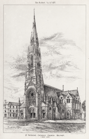 St Patrick's Catholic Church, Belfast (engraving)