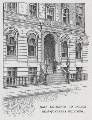 Main Entrance to Police Headquarters Building (litho)