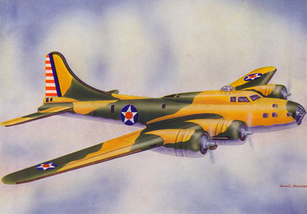 Boeing B-17E, Flying Fortress (colour litho)