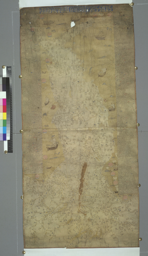Cotton Roll XIII, 44 Italie provincie modernus situs, coloured map of Italy (vellum)