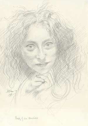 'Study of an Undine': Alexandra Schepeler, 1907 (graphite on paper)