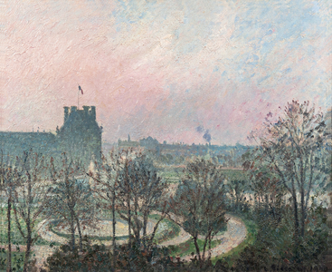 The Tuileries Garden and the Pavilion of Flora, White Frost, 1900(oil on canvas)