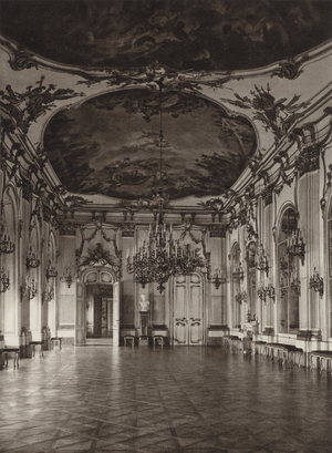 Wien, Grosse Galerie des Schlosses Schonbrunn (b/w photo)