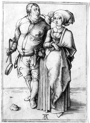 A Cook and his Wife, c.1496 (engraving)