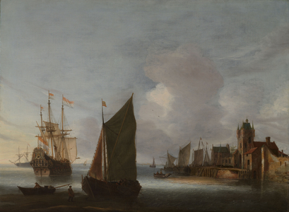 Ships near Zierikzee with the Zuidhavenpoort, 1640 (oil on canvas)