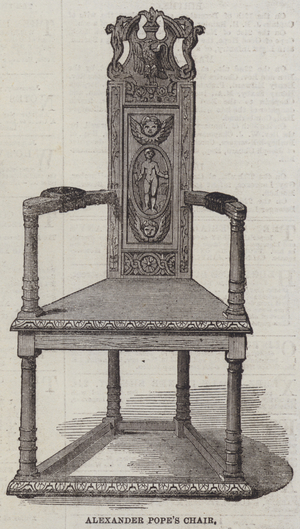 Alexander Pope's Chair (engraving)
