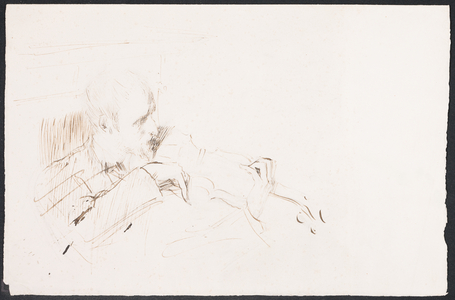 Charles Martin Loeffler with Violin, 1894 (drawing)