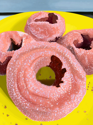 cinnamon and sugar donuts (digital art)