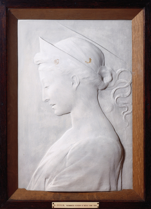 SAINT CECILIA - Bas-relief