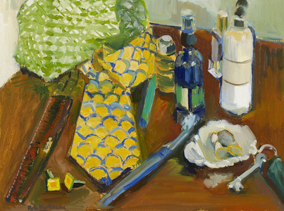Silk tie (year 12 silk) (oil on board)