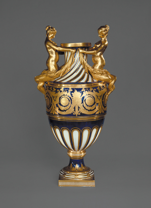 Vase 'sirènes', c.1776 (soft-paste porcelain, gilded)