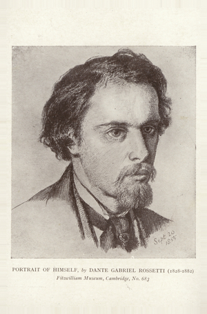 Dante Gabriel Rossetti, English painter, illustrator and poet (litho)