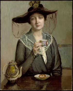A Cup of Tea, c.1900 (oil on canvas)