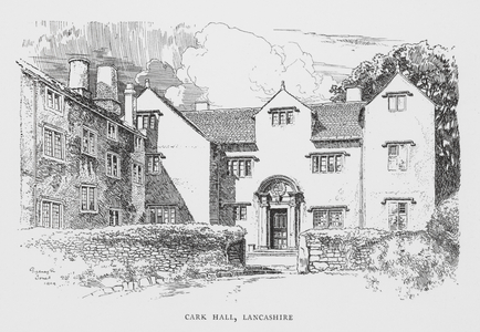 Cark Hall, Lancashire (litho)