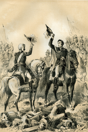 The Meeting of Wellington and Blucher at Waterloo