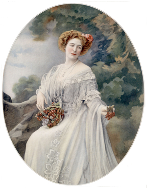 French comedian Louise Bignon, Paris, photo by Paul Nadar from french paper "Le Theatre" december 1908