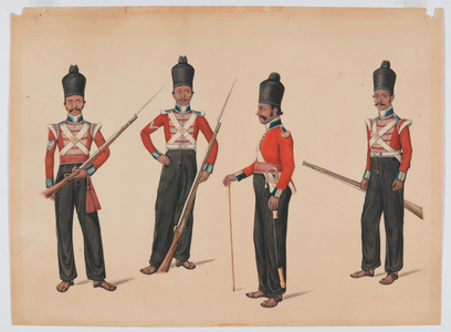 40th Madras Native Infantry, 1835 circa (w/c)