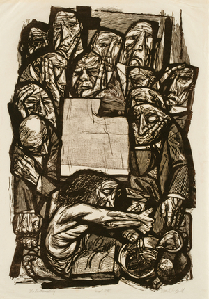 The Footwashing (woodcut)