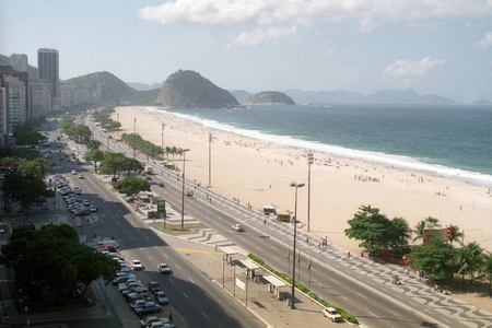 Copacabana beach in Rio de Janeiro, landscape; 1994, Rio de Janeiro ..., 1994 (photo)