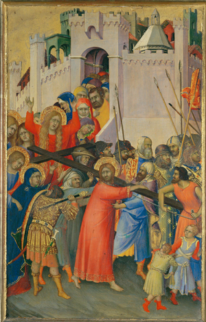 Le Portement de Croix - The Carrying of the Cross Part of a polyptych, painted for a member of the Orsini family …