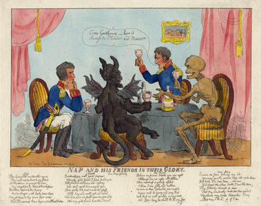 NAP AND HIS FRIENDS IN THEIR GLORY, 1813 (engraving)