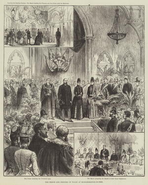 The Prince and Princess of Wales at Middlesbrough-on-Tees (engraving)