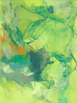 Abstract composition, Organic/Garden series II, 2022 (oil on linen canvas)