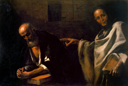 Baroque - Painting: Heraclitus and Democritus - Vaticani museums, City of Vatican, Italy