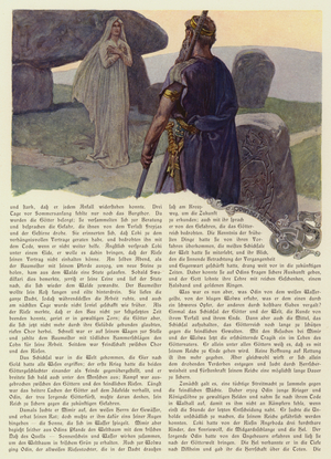 Odin consulting the Volva (seeress) (colour litho)