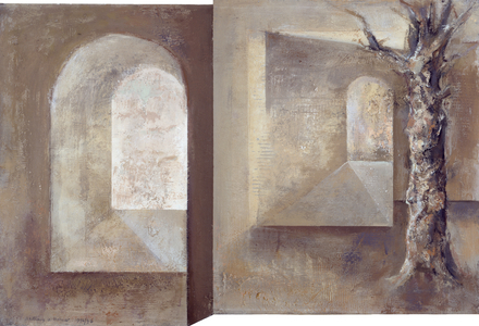 Tree And Arches, 1996-97 (mixed media on paper)
