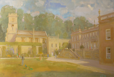 Dyrham Park in Summer Haze, 1995 (oil on canvas)