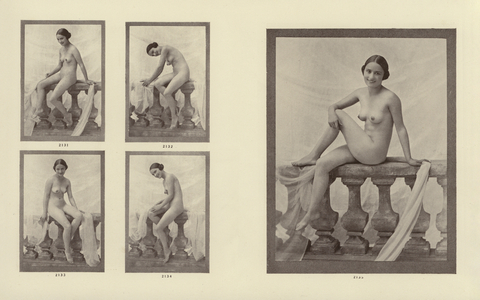 Page from La Beaute, Album XXVII, c 1910-20 (b/w photo)