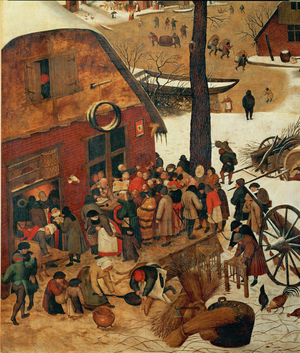 The Census in Bethlehem (painting on wood)