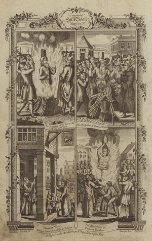 Illustration for Fox's Book of Martyrs, 1776 edition (engraving)
